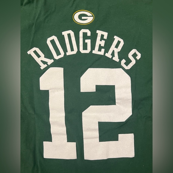 Green Bay Packers - Aaron Rodgers Long Sleeve Jersey Shirt - Youth Medium 10/12 - Picture 5 of 7
